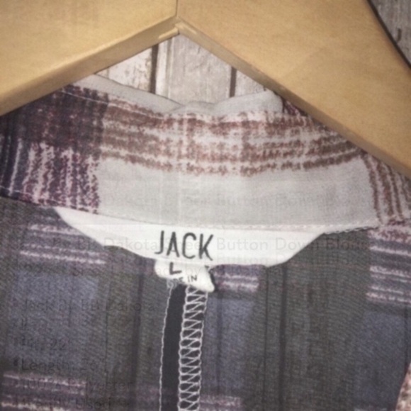 Jack By BB Dakota Sheer Button Down Blouse - Picture 5 of 5